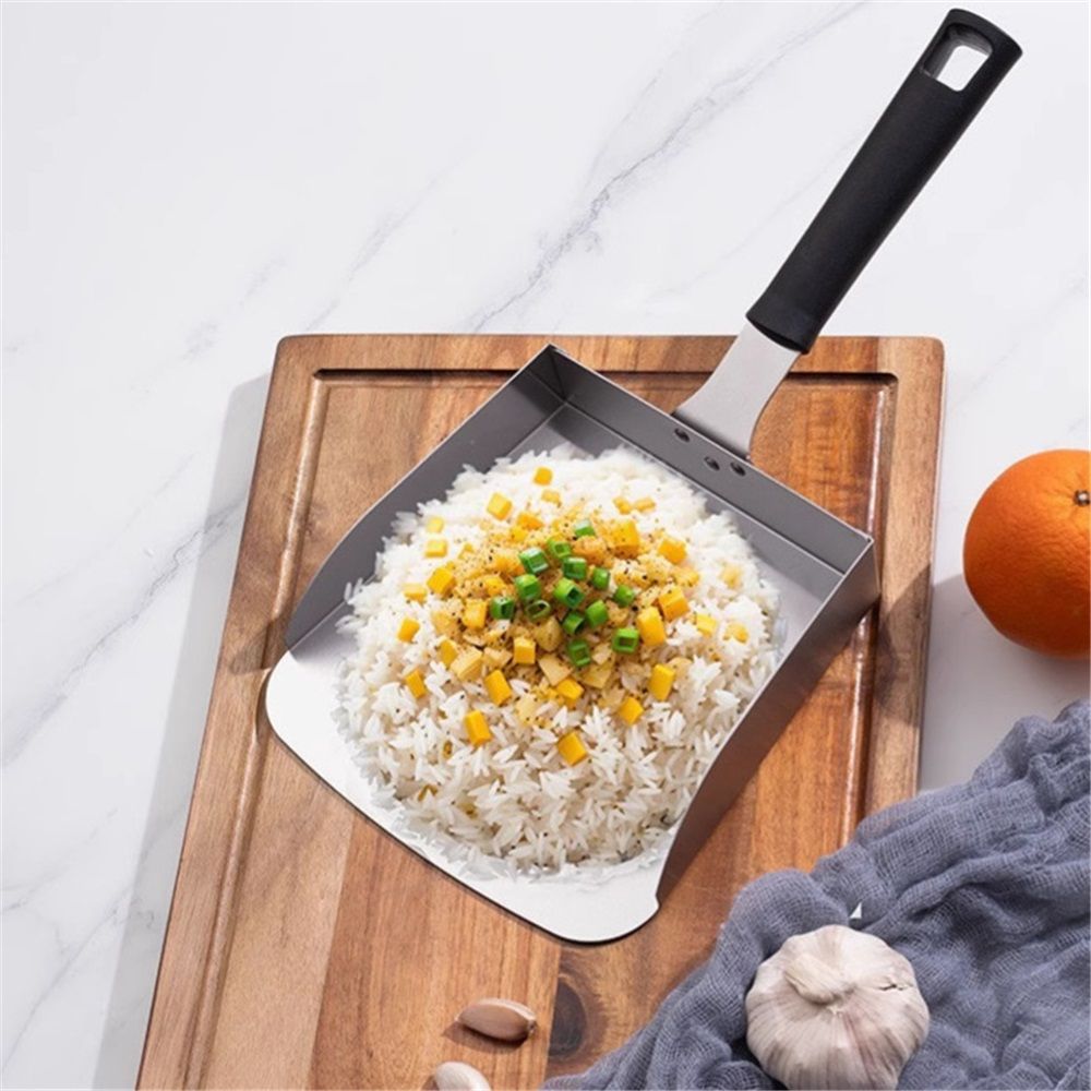 Griddle Spatula, Large Stainless Steel Griddle Food Mover Shovel Metal Food Scooper for Flat Top Stir-frying Grilling Cooking Rice, Vegetables and โ image 2