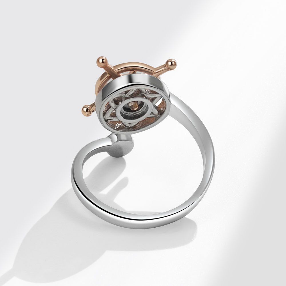 Ring, men's and women's personality, fashionable, rotatable double-layer rudder, rotating ring, women's — image 5