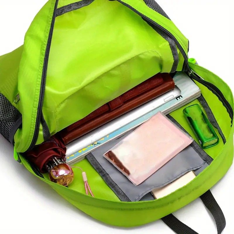 Foldable Nylon Backpack – Lightweight, Durable, and Strong Load Capacity, Four-Step Folding Transforms into a Handbag in Seconds, Multi-pocket Organization — image 5