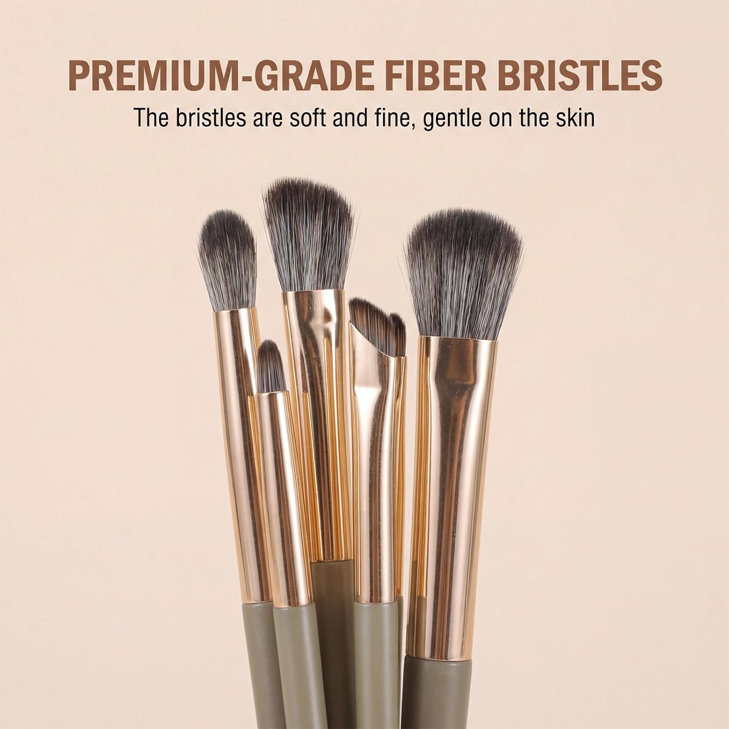Eye Makeup Brush Set, 5 Pcs Eye Shadow Brushes Set Professional Eyeshadow Makeup Blending Brushes with Synthetic & Wood Handle Angled Eyeshadow Brush for โ image 5