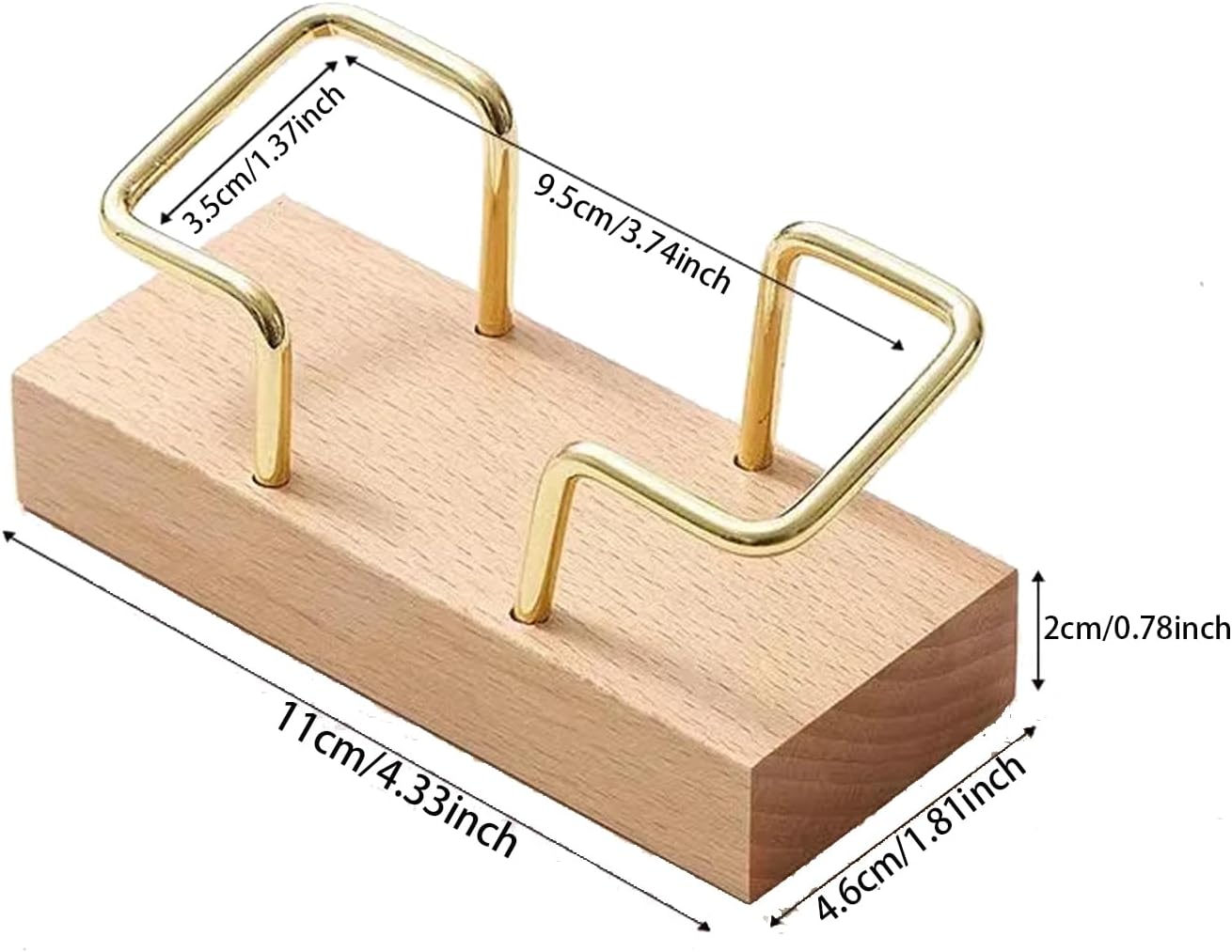 2PCS Wooden Business Card Holder for Desk,Creative Desk and Tabletop Display Stand for Office,Elegant Wood Card Stand Holder for Professional Use,Unique — image 2