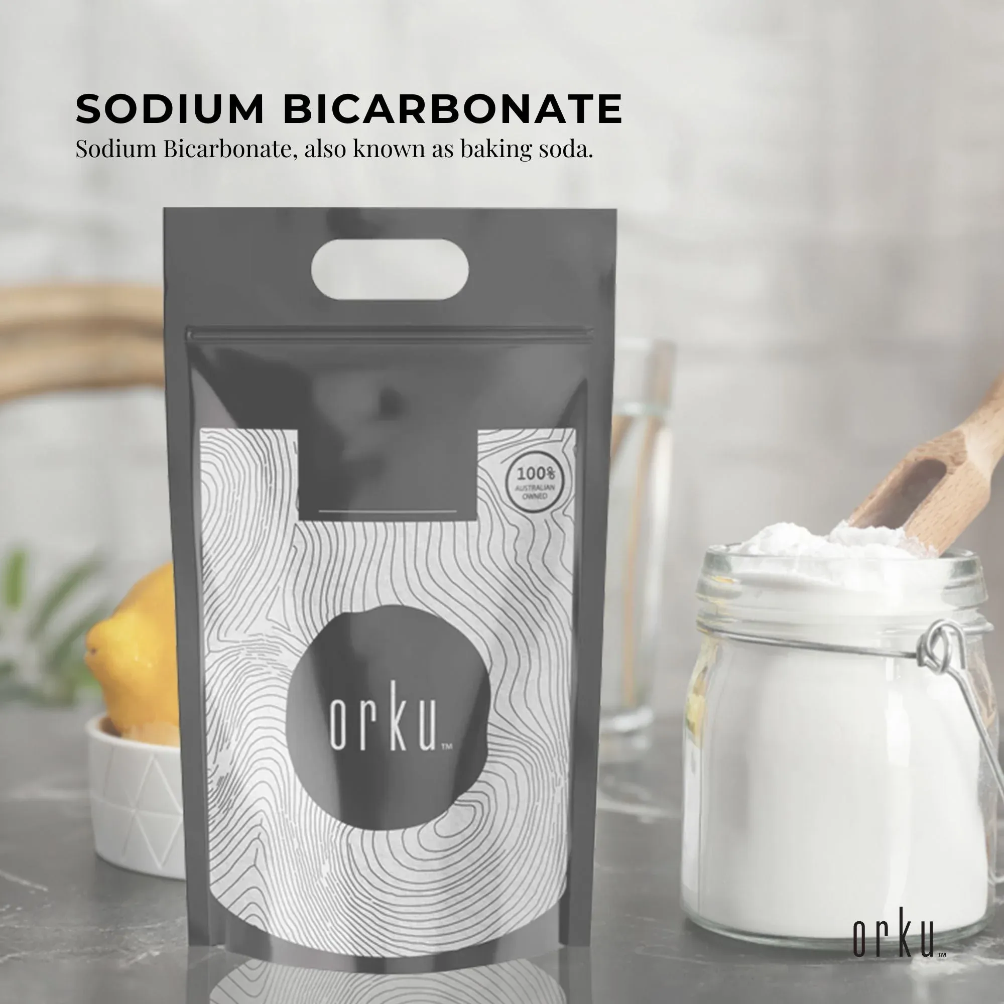 Orku Bulk 20Kg Sodium Bicarbonate Food Grade Baking Soda Aluminium Free Powder — image 2