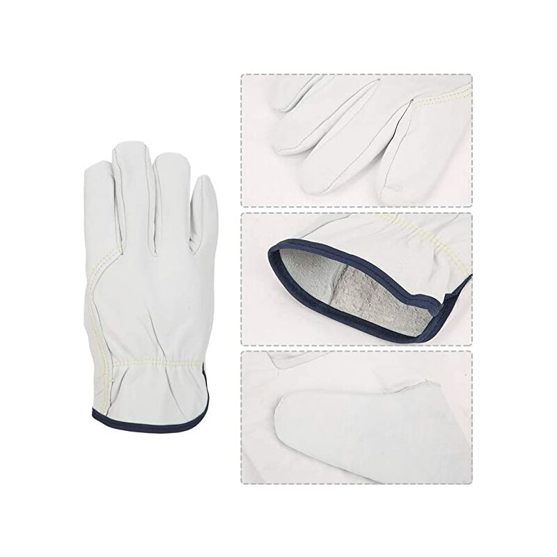 Work Gloves Hand Protection Fire Resistant Welding Glove Super Soft Grain Sheepskin Glove Protective Glove For Tig — image 2