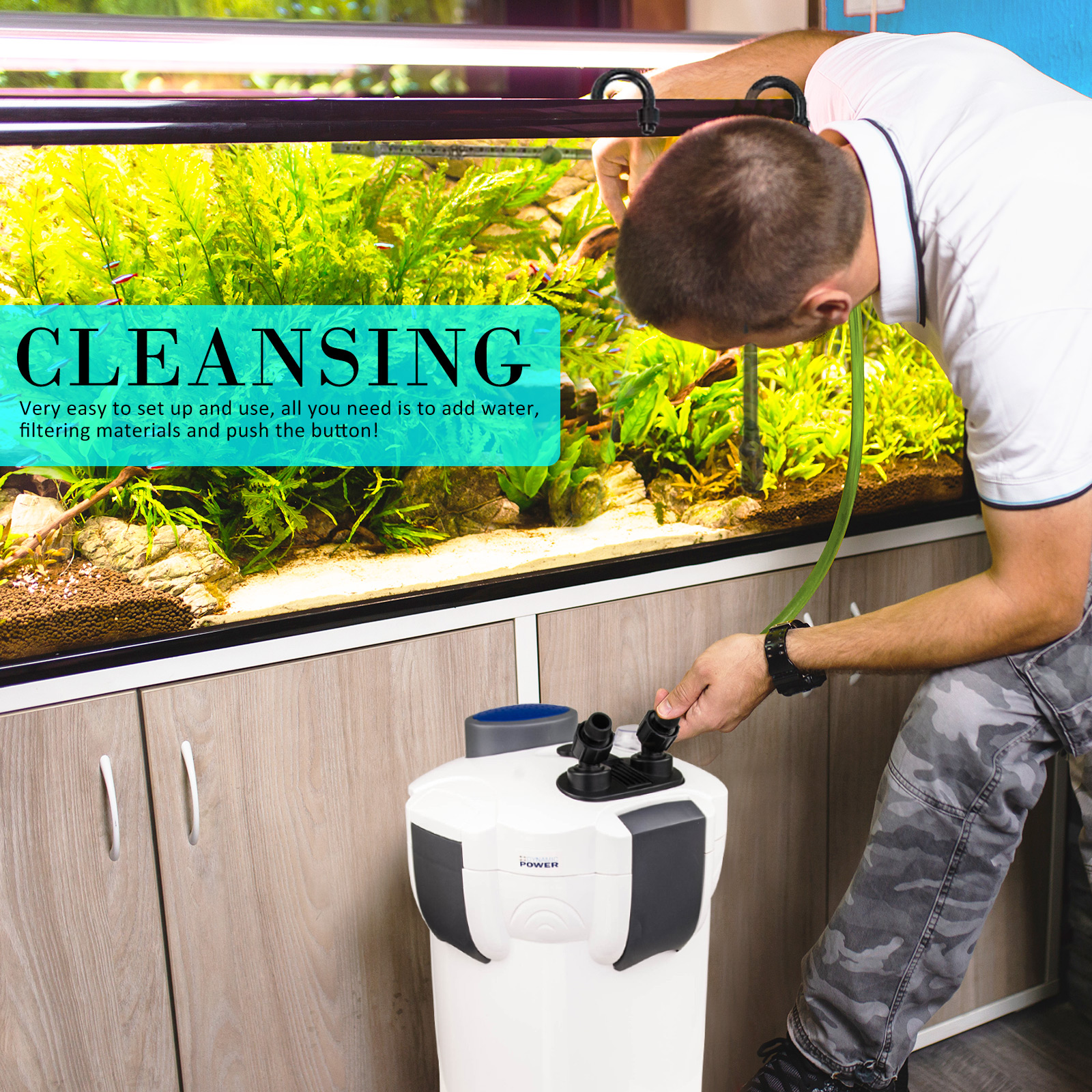 Aquarium UV Light External Canister Filter 2000L/H + Media Kit — image 3