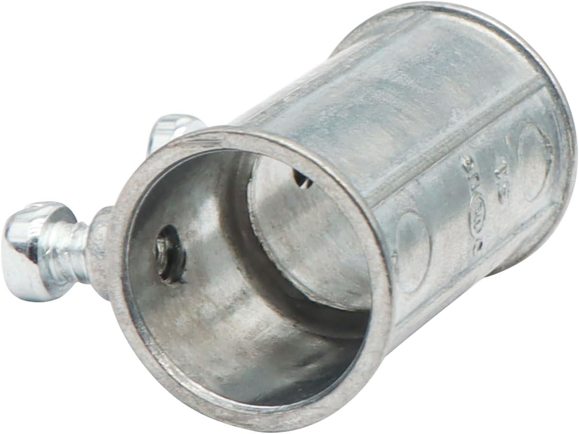 Xadnitu 30 Pieces 1/2" EMT Set Screw Type Conduit Coupling, Metallic Die-Cast Conduits Fitting for Factory, Garden Pipes Connection โ image 4