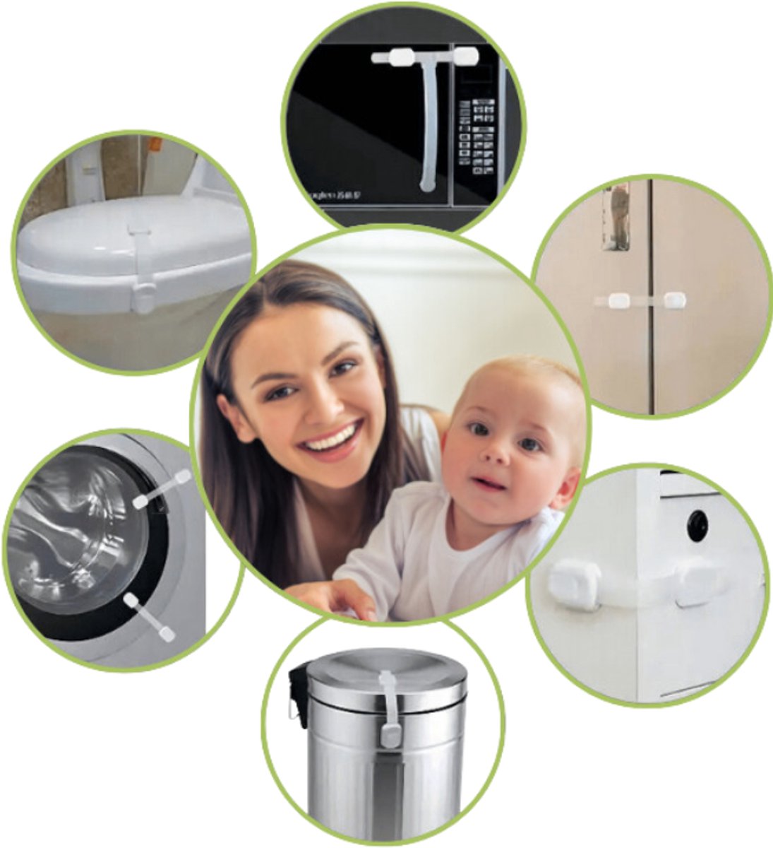 Mogi Products - Child Locks - 10 Pieces - For Cabinets and Drawers - Cabinet Safety - Safety Locks - Adhesive — image 4