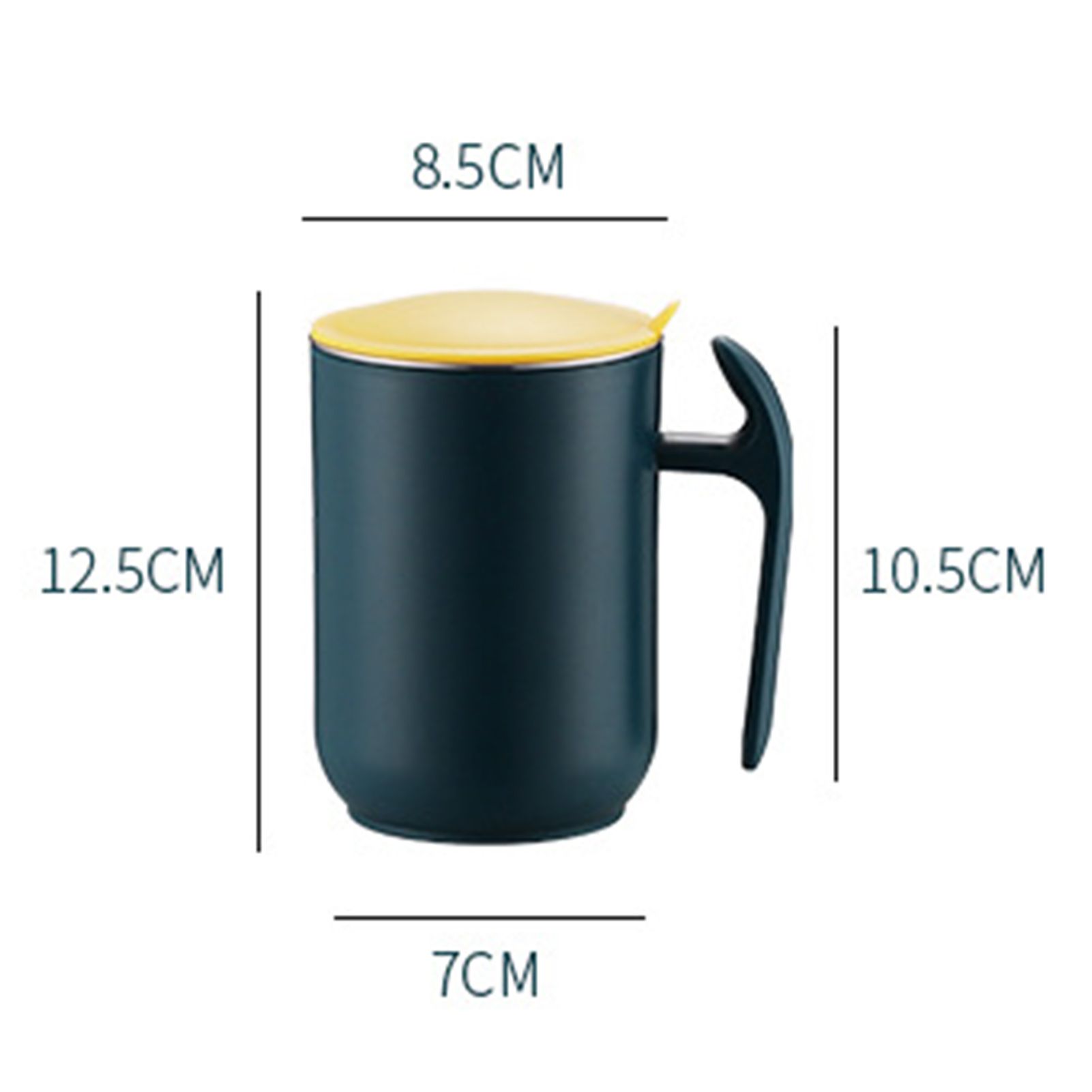 550ml Stainless Steel Double Walled Mugs Leakproof Prevent Scalding Frosted Insulated Coffee Mugs for Home Cafe Office Dark Green 550ml — image 2
