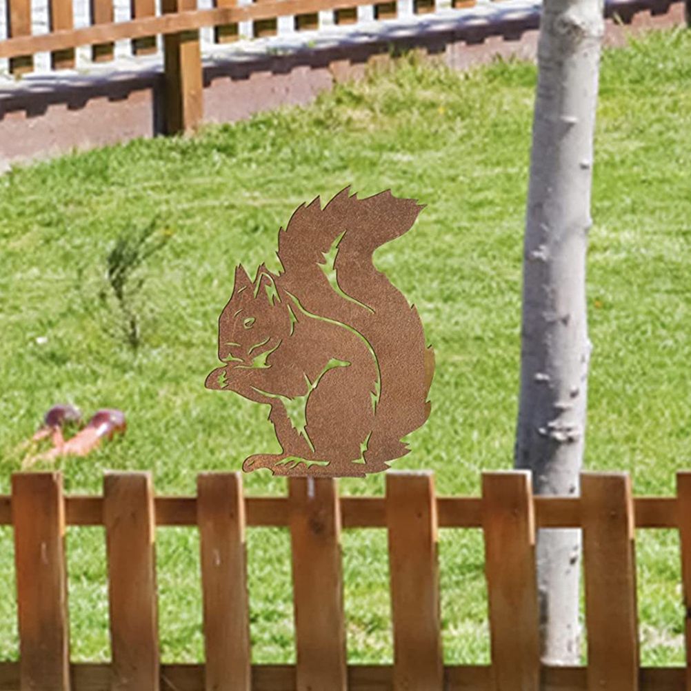 Rusty Standing Tree Stake Metal Rust Figure Garden Stake Outdoor Garden Yard Decoration โ image 6