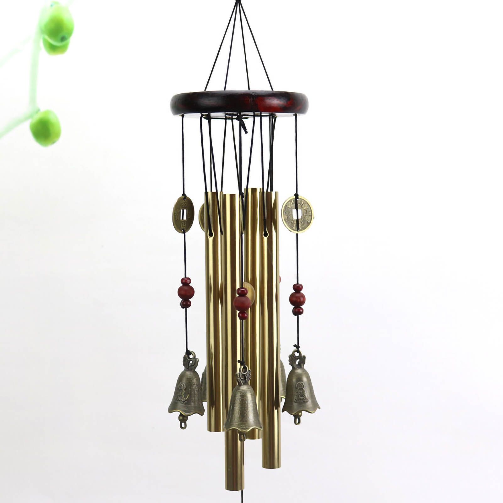 Metal Wooden Bell Wind Chimes Wall Hanging Home Decorative Pendants for Door Balcony G 19A — image 5