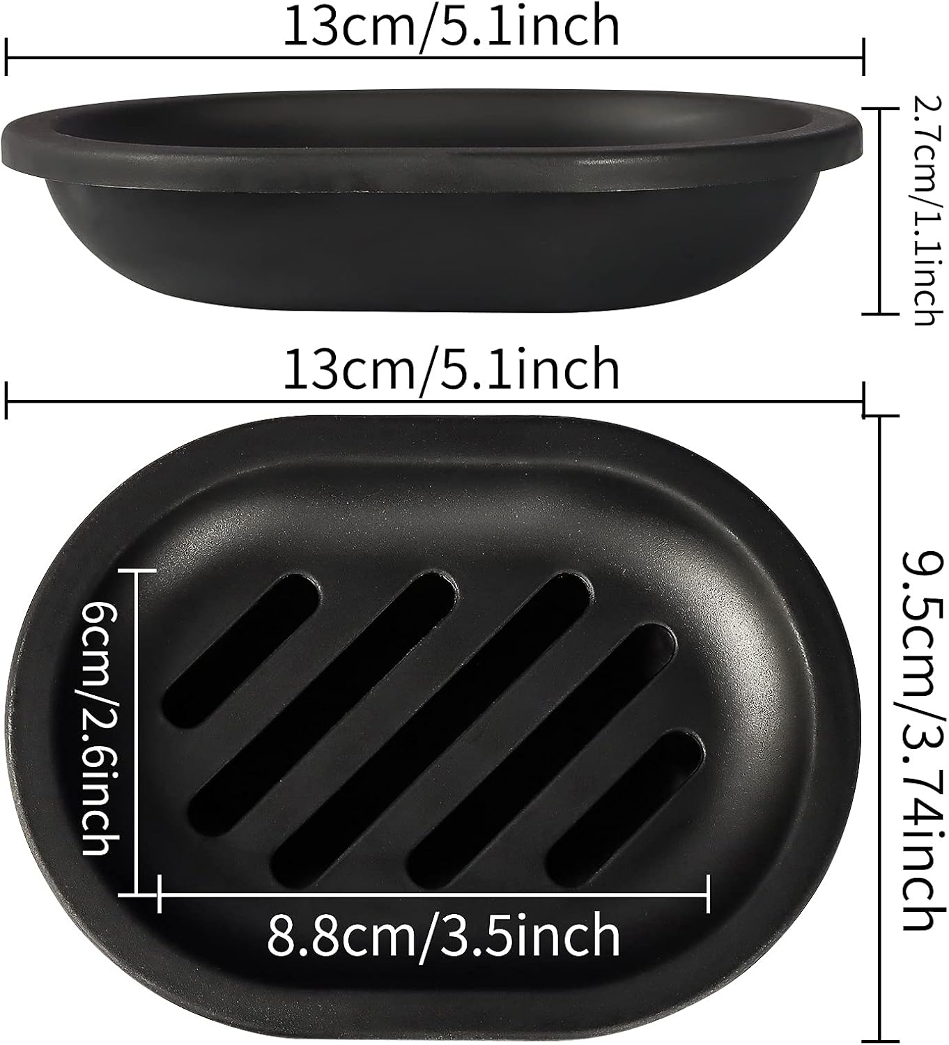 Soap Dish for Shower, 2pcs Soap Dishes Soap Savers for Bar Soap, Soap Bar Holder Shower with Drip Tray, Plastic Soap Holders with Drain for Kitchen Sink, Easy — image 3