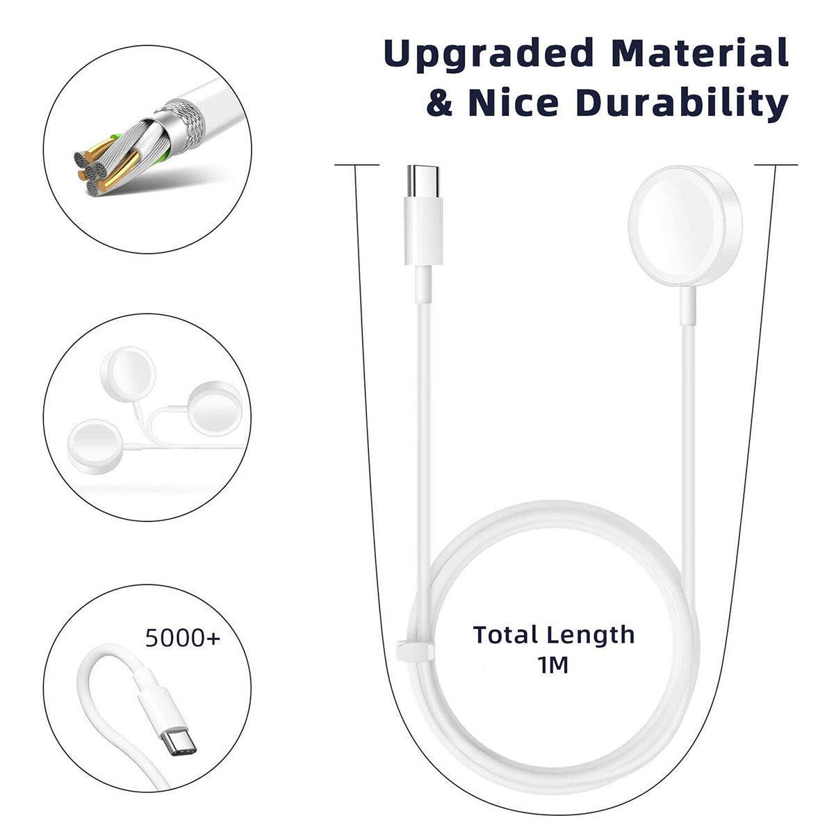 Apple Watch Iwatch Series 6/5/4/3/2/1 Magnetic Charger Usb / Type-C Charging Cable - USB 1PC — image 3