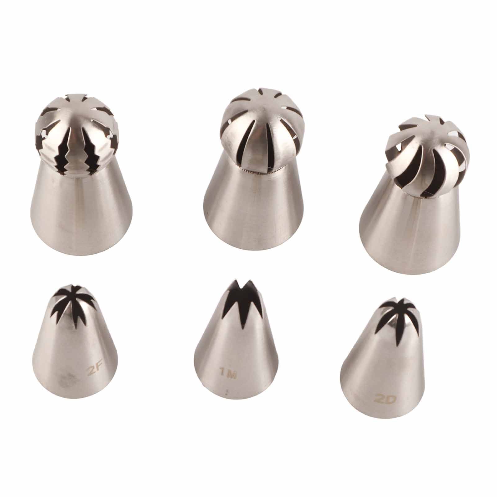 6PCS Baking Tip Stainless Steel Decorating Pastry Piping Nozzle Set for Cake Cupcake — image 4