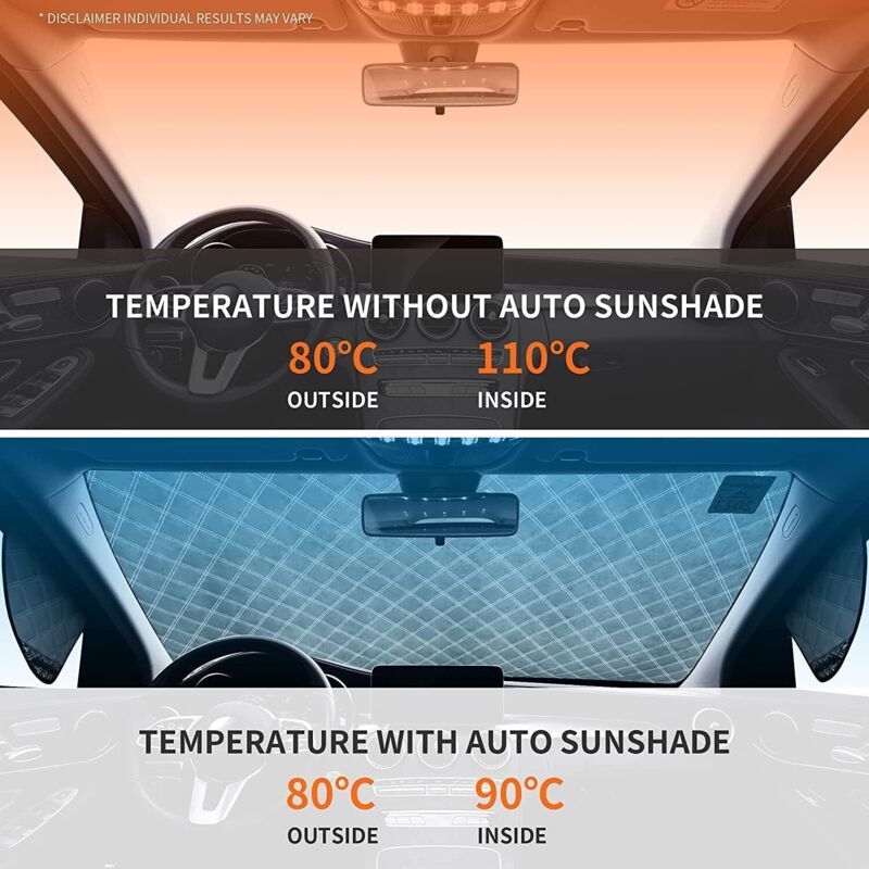 Car Windshield Cover Snow, Ice, Sun, Dust, UV, Water Resistant Car, SUV, All Years, Summer Winter — image 3