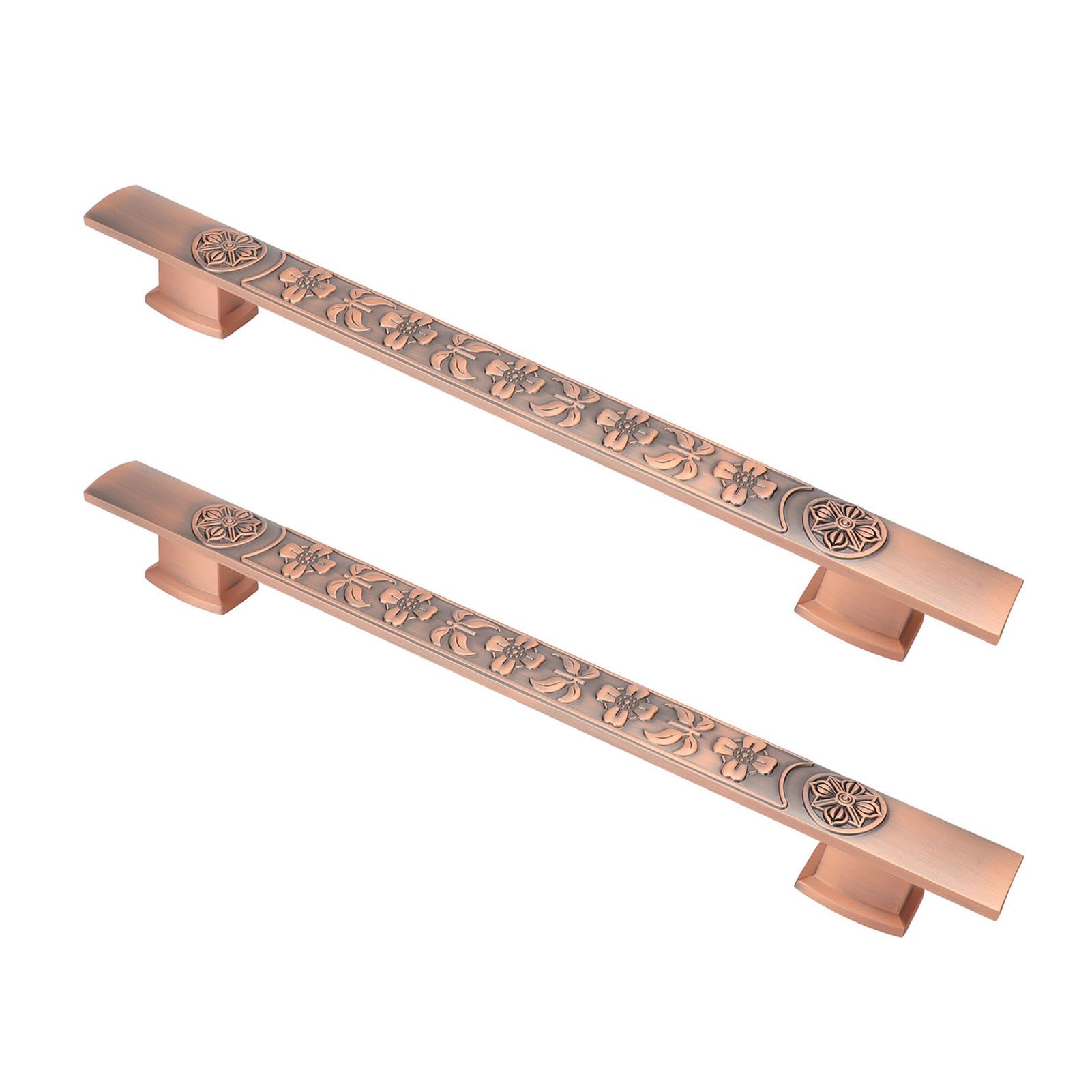 2Pcs Retro Push Door Handles Zinc Alloy European Vintage Door Pull Handle for Kitchen Bathroom Cabinet Doors Red Retro โ image 4
