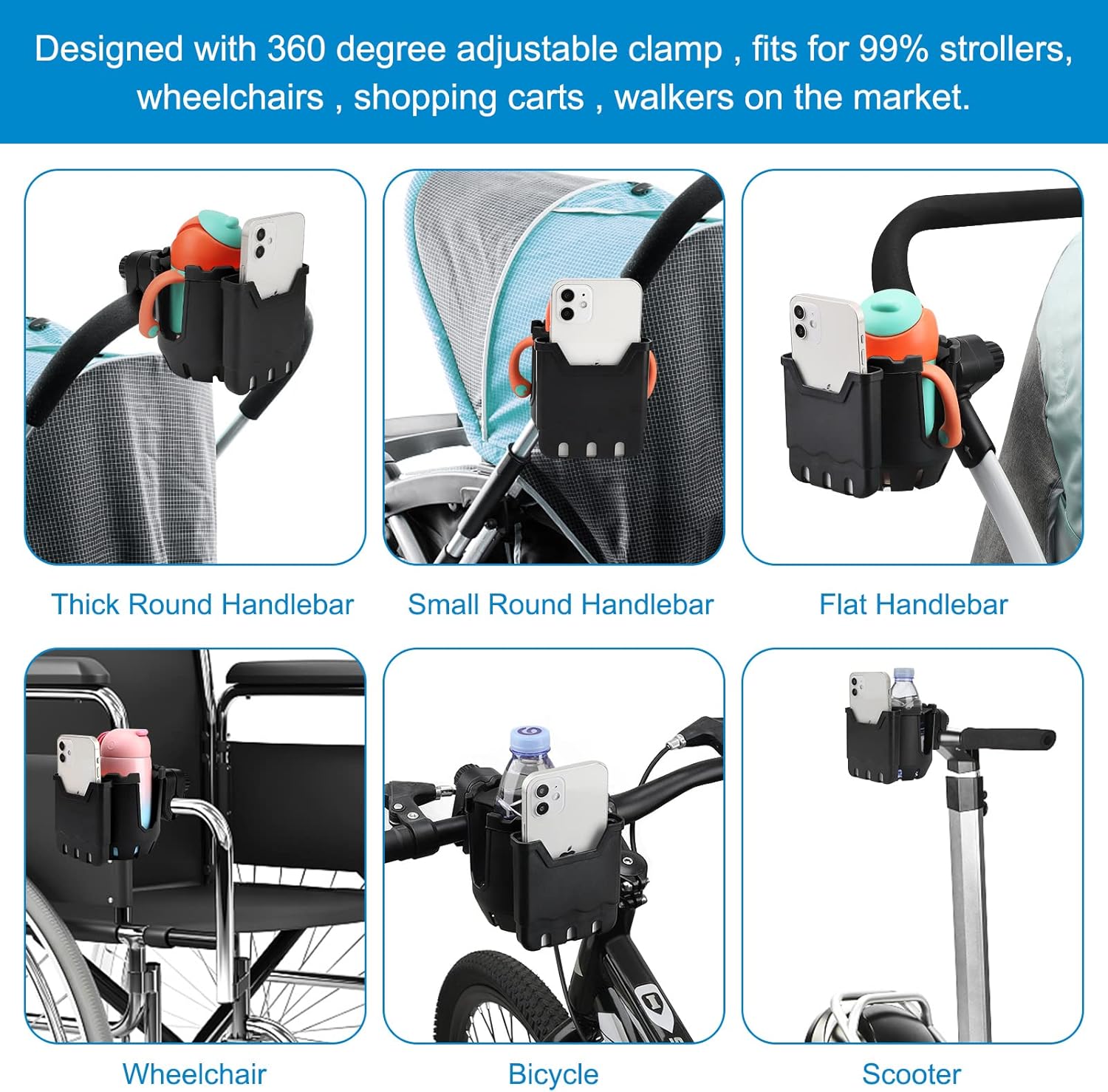 2-in-1 Cup Phone Holder for Stroller — image 4