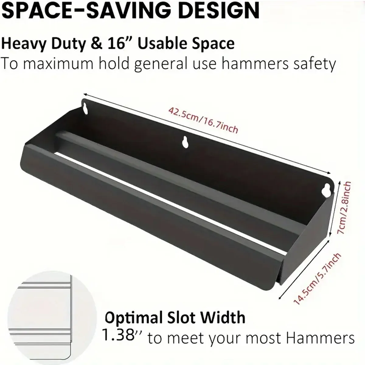 Multi Function Tool Rack Garage Storage Shelf Metal Organizer for Tools Hardware — image 3