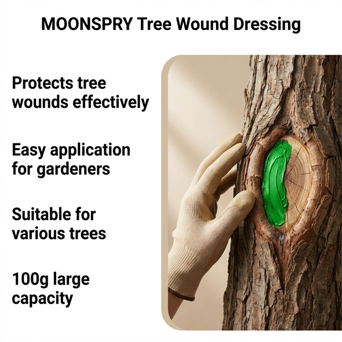 5Pack Tree Wound Sealer & Dressing, 100g Tree Pruning Sealer for Cut, Damaged Bark, Grafting – Effective Tree Repair Sealant for Shrub, Bonsai, Rose, Orchard — image 6