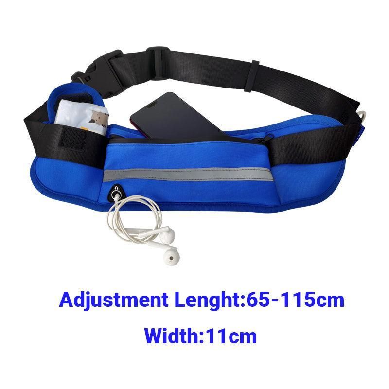 Hands Free Dog Leash Adjustable Lead with Waist Belt Bag for Walking Jogging Running - Black+Grey — image 4