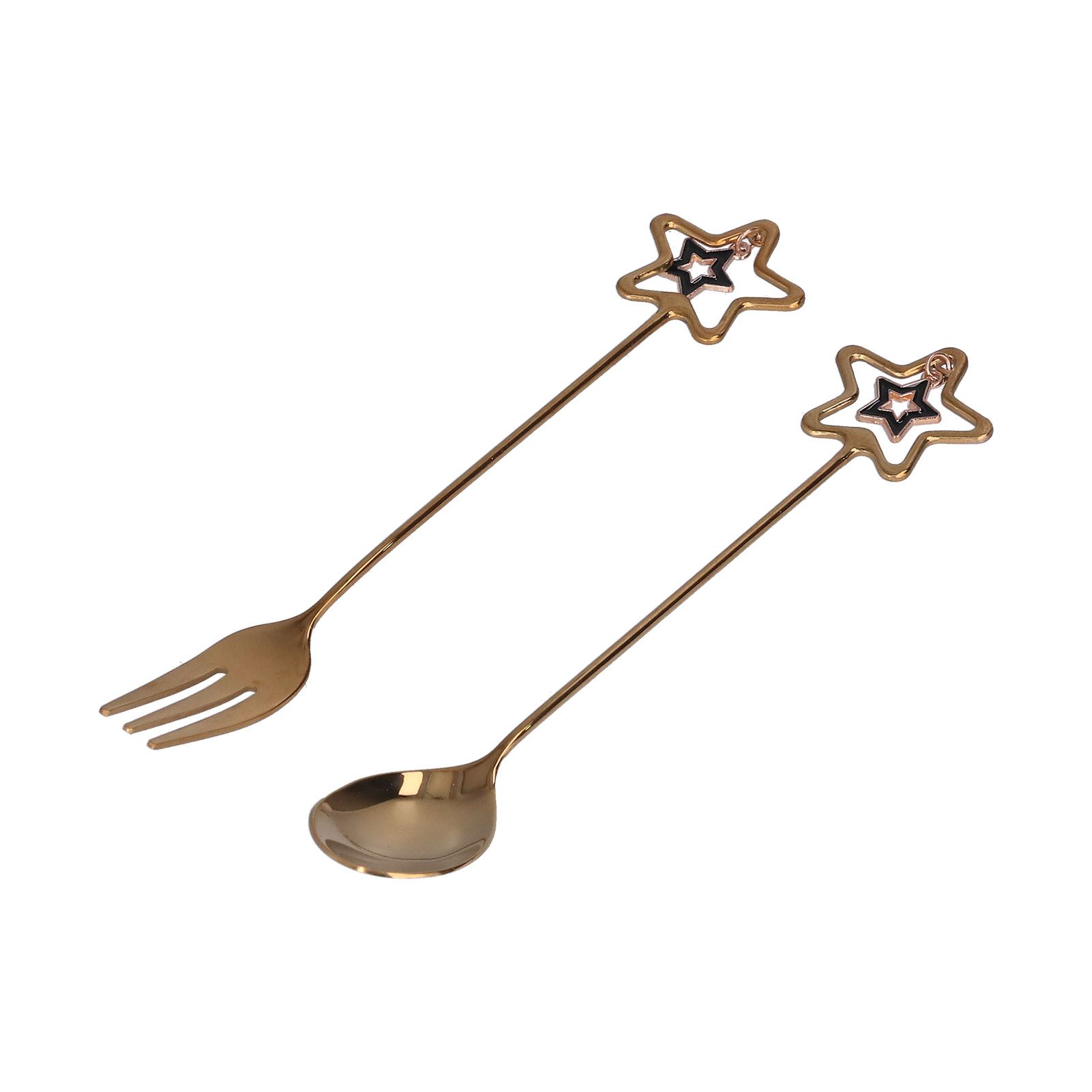 Innovative Pendant Spoon Multipurpose Stirring Dessert Fork for Wedding Kitchen HotelStar Shaped โ image 5
