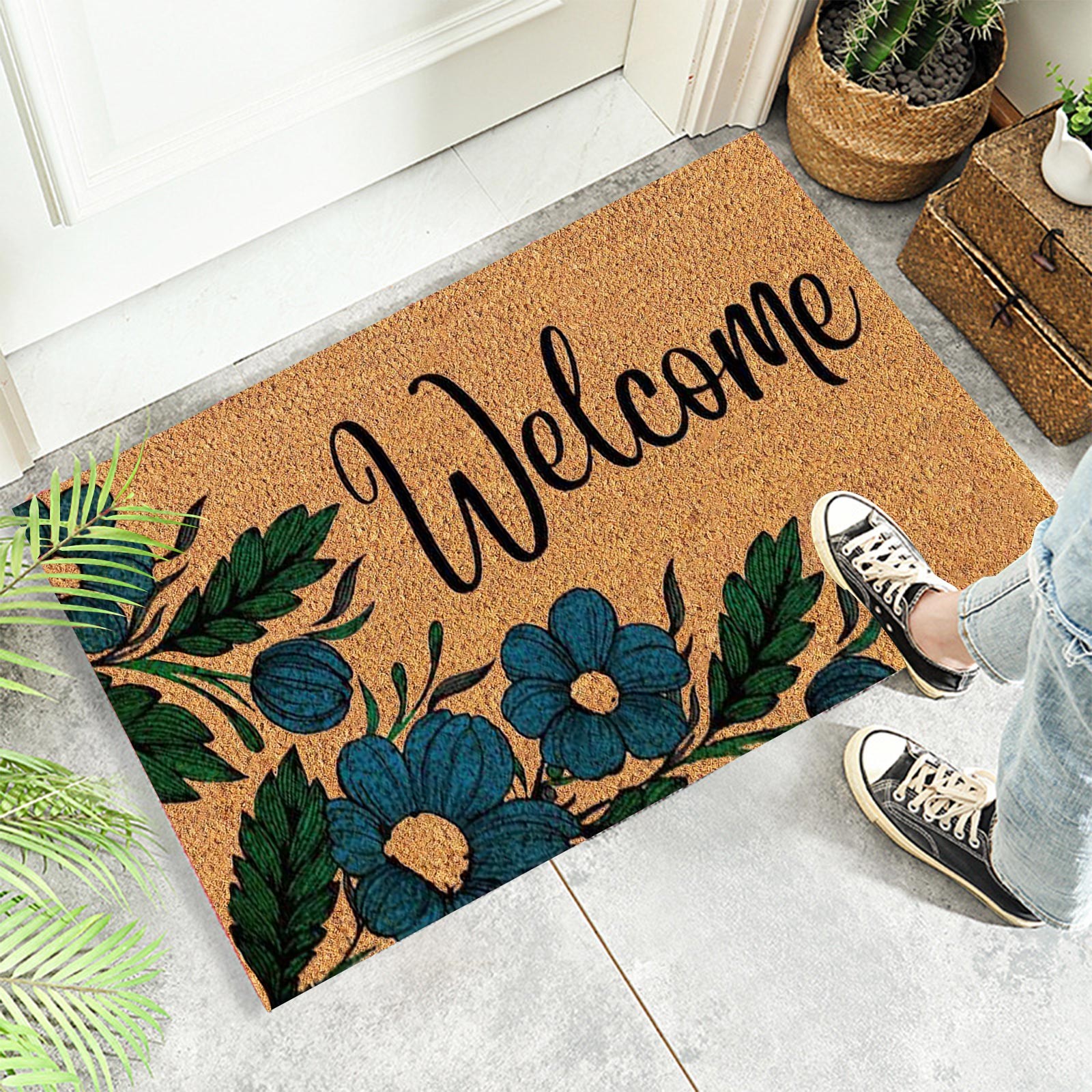 16x24 inch Doormats for Outdoor Entrance Home Waterproof Floor Mat Outdoor Rug Front Door Spring Mat Floor Decor Outdoor Summer Decor Spring Rugs Mat for Front — image 5