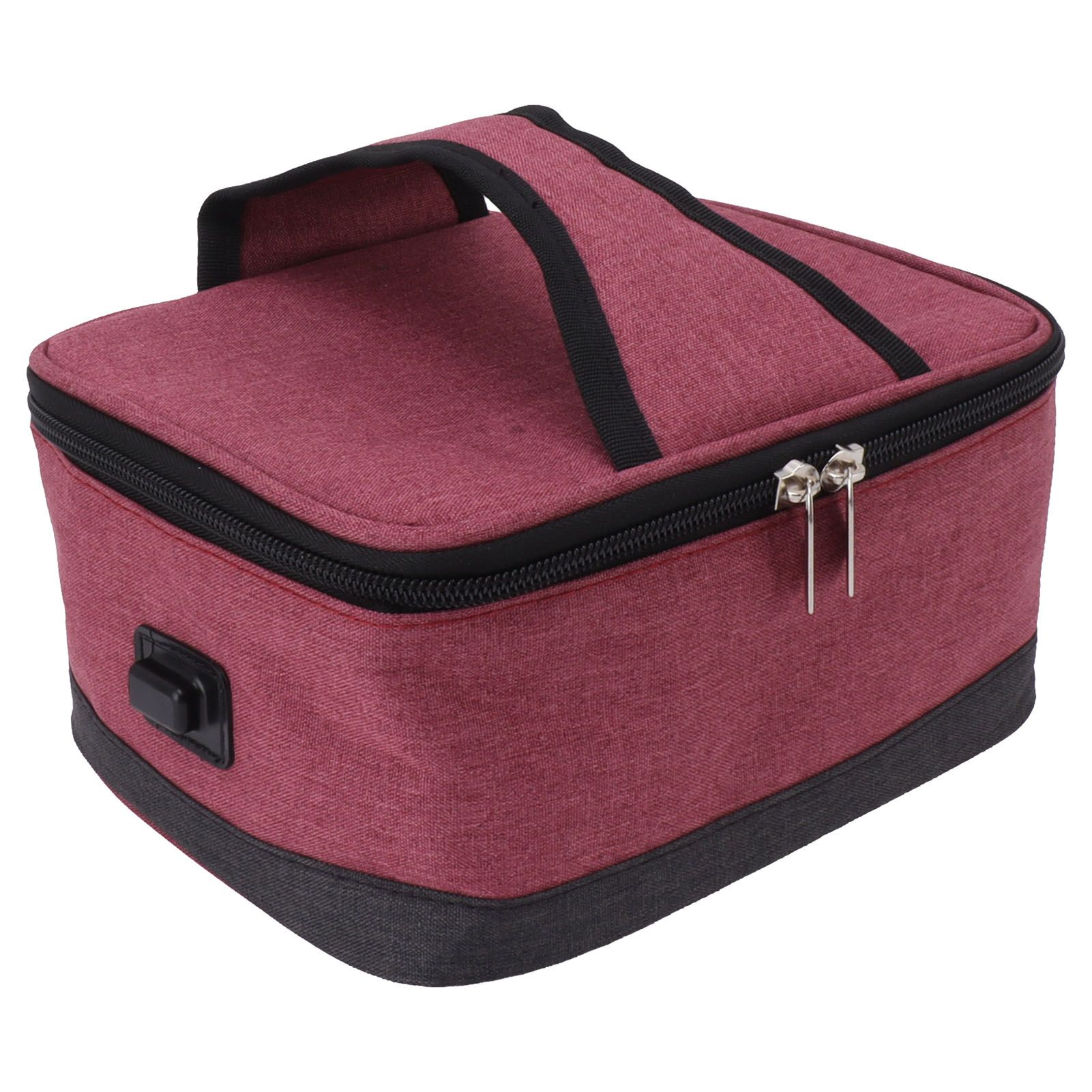 USB Heating Insulation Bag Portable Electric Heating Food Container Constant Temperature Heating Bag for Outdoor Wine Red โ image 4