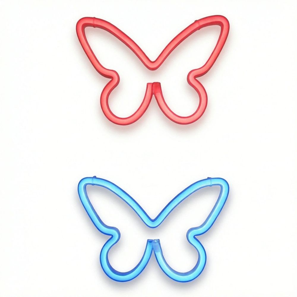 2 Pcs Butterfly Neon Signs Butterfly LED Light 3AA Battery Powered, USB Operated Wall Neon Light Decor Butterfly Neon Wall Art