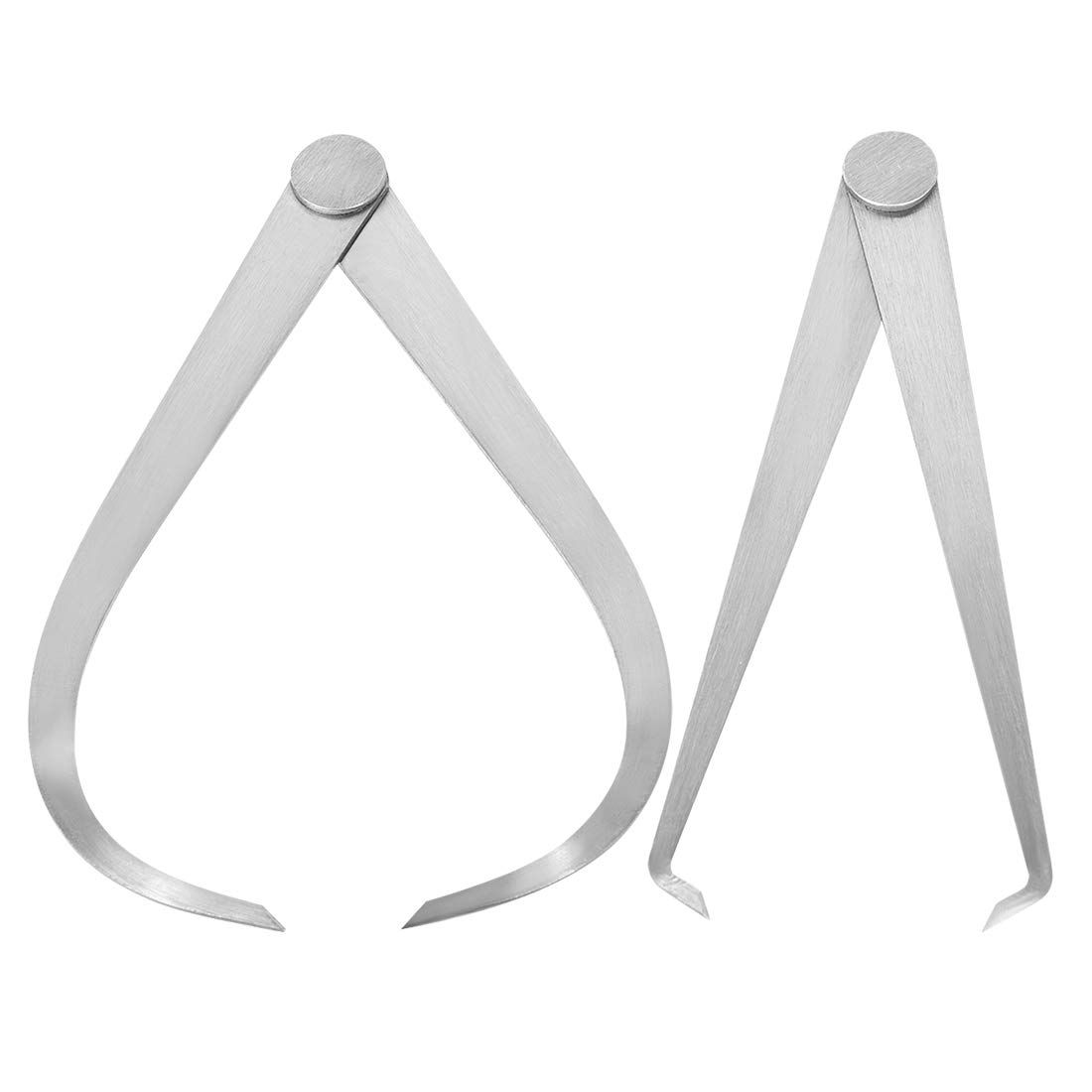 150mm 6-inch Inside Outside Caliper Stainless Steel Firm Friction Joint Measuring Tool 1 Pair