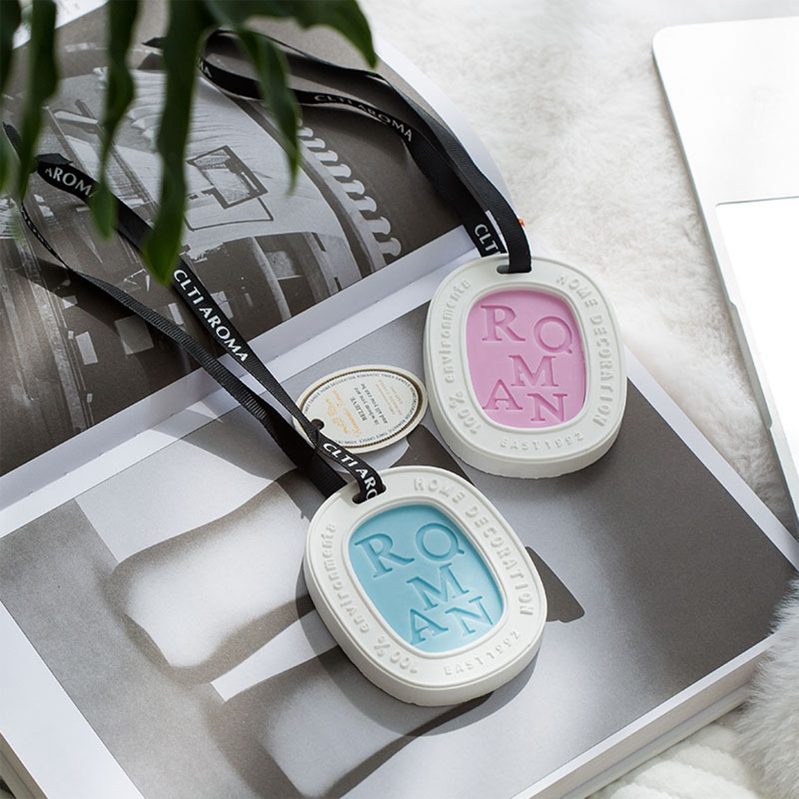 Hanging Aromatherapy Wax Tablets Home Closet Odor Freshener Car Solid Air Freshener Pendant โ image 4