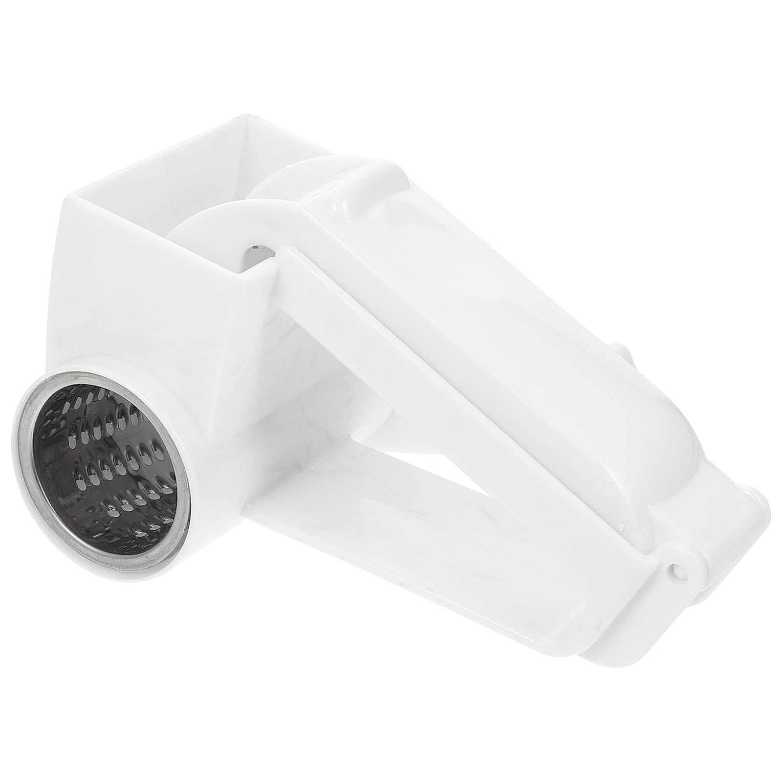 Generic Rotary Cheese Grater Stainless Steel for Hard Cheese, Parmesan,Nuts, Chocolate (White)
