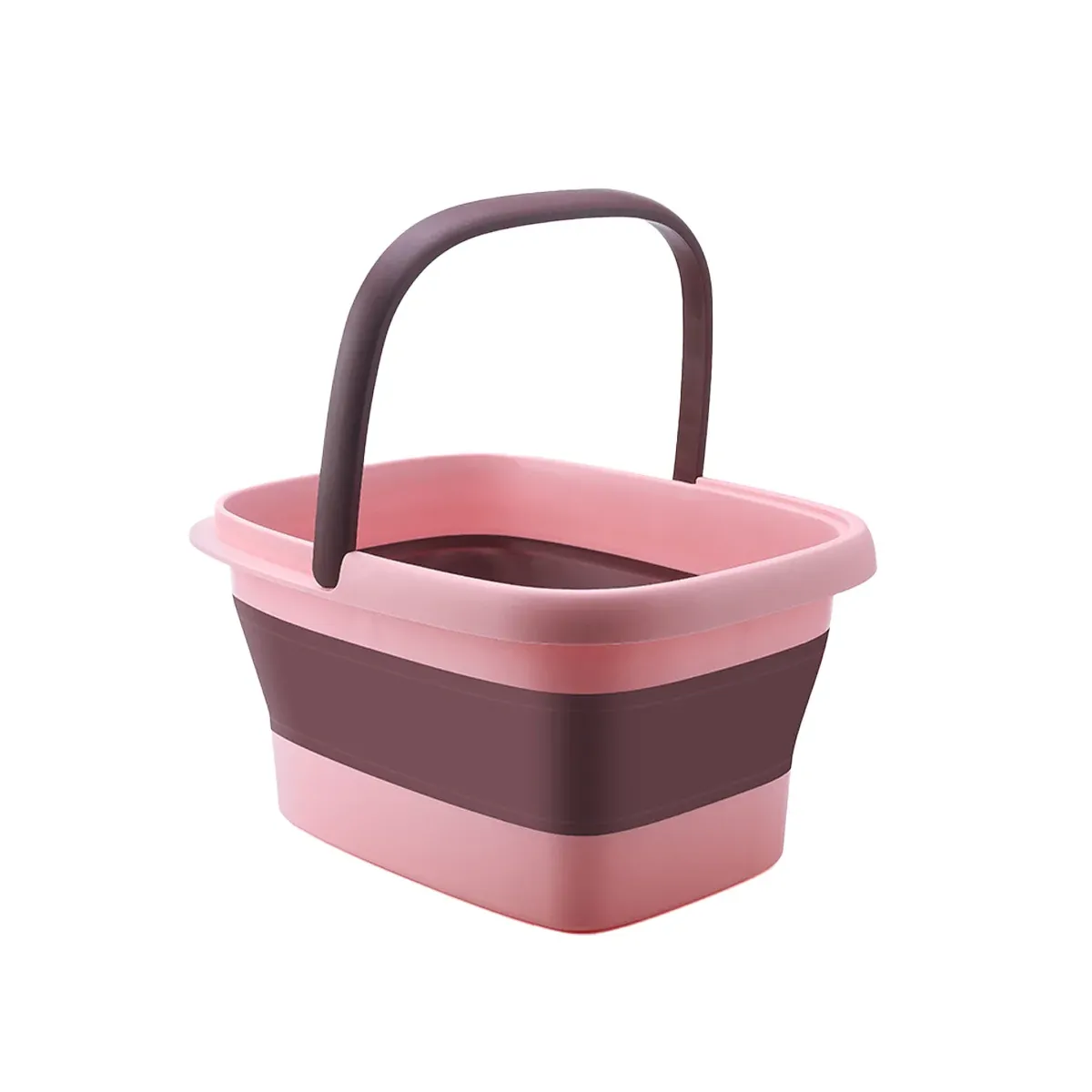 Folding Foot Spa Pedicure Bath Massage Tub Bucket Feet Basin Therapy Luxury - Pink
