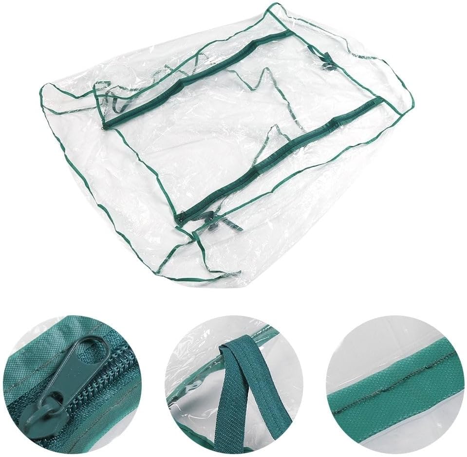 4-Tier Greenhouse Replacement Cover Clear PVC Greenhouse Cover with Roll-Up Zipper Door - 27" L x 19" W x 63" H — image 4