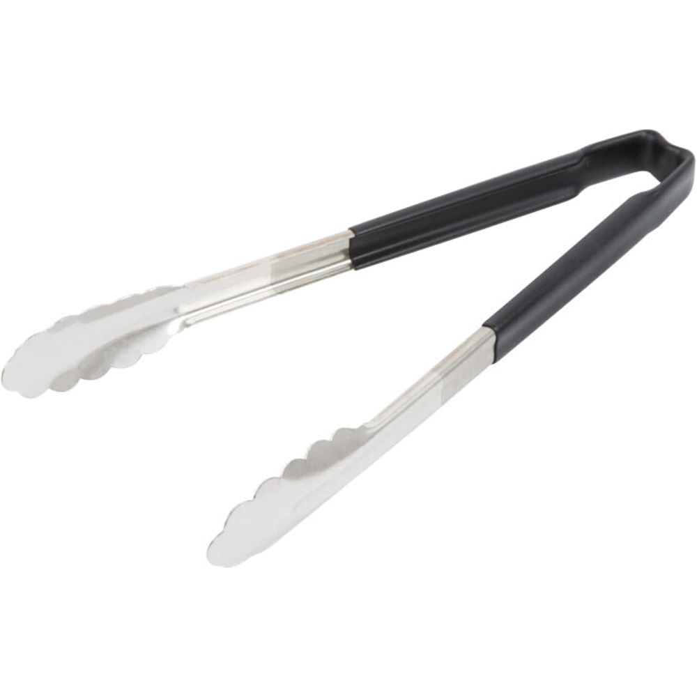 10in Stainless steel food clip, cake clip, baking bread clip, steak clip, barbecue clip, kitchen tool(Black)
