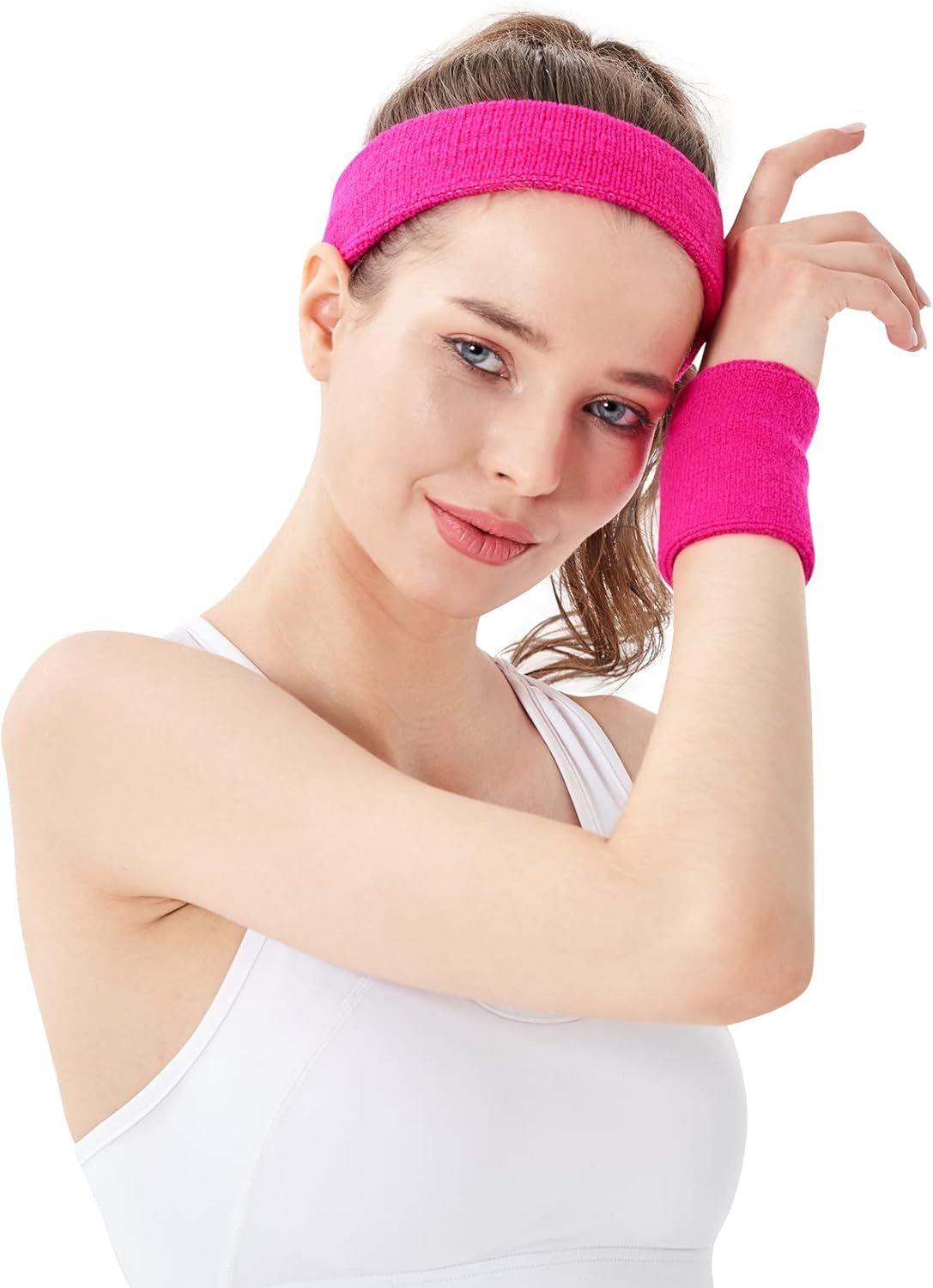 10 Pack Sports Wristband Sweatband Gym Yoga Wrist Support Sweatband Cotton Wrist Wraps โ image 6