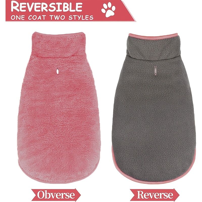 Pink XL Dog Fleece Vest, Super Warm & Windproof Winter Coat for Large Dogs — image 5