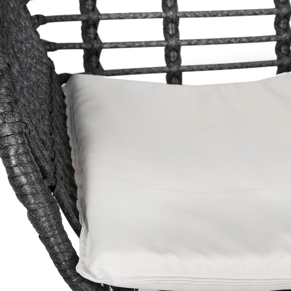 Gardeon 3PC Outdoor Furniture Bistro Set Lounge Setting Table Chairs Cushion Patio Grey โ image 6