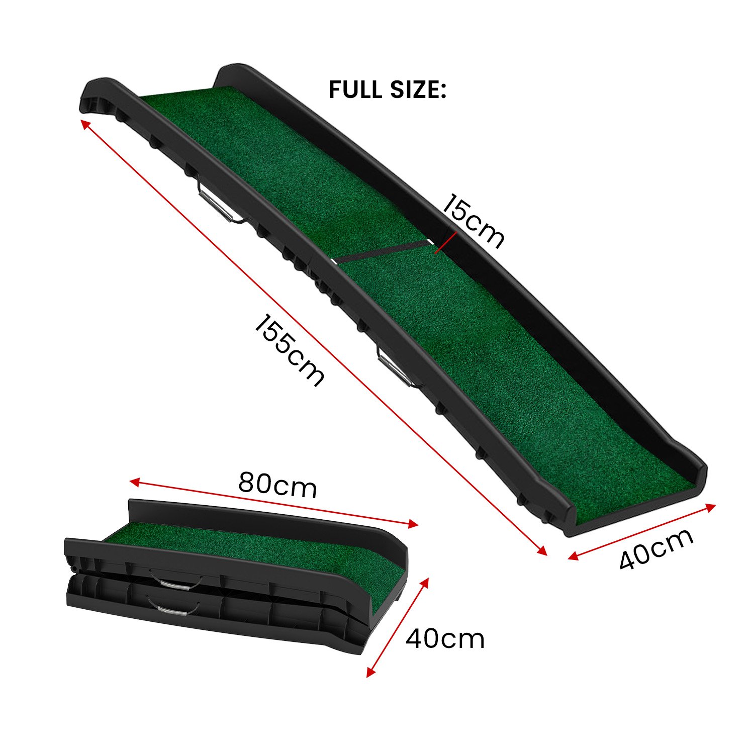 Furtastic Foldable Dog Ramp with Poly-Grass Grip Surface Non-Slip UV Protection โ image 2
