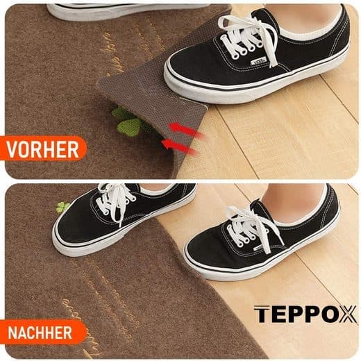 24 Non-Slip Mats Black, Washable and Reusable for Carpets and Floors, 13 x 2.5 cm — image 4