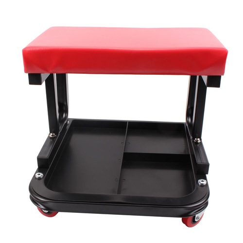 Padded Rolling Creeper Garage Mechanics Roller Seat Stool Chair with Tool Tray โ image 3
