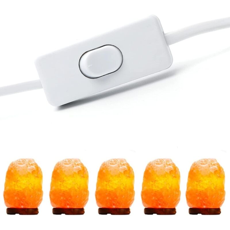 Salt Lamp Cable With Switch - E14-1.8M - Salt Lamp Socket, White — image 2