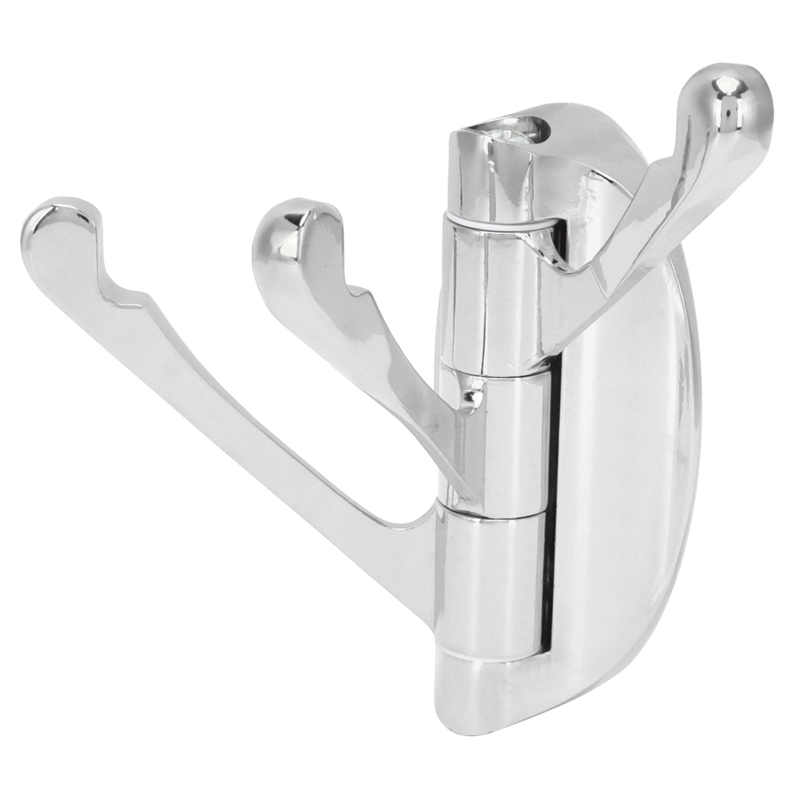 Clothes Hook Wall Mount 180 Degree Foldable Coat Hook Hanger for Home Bathroom Bedroom(ChromePlate ) — image 2