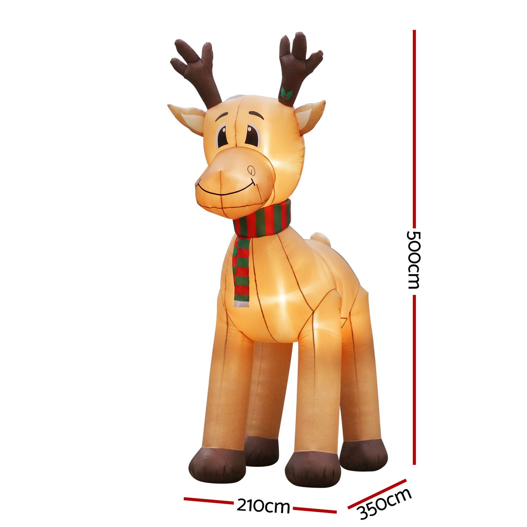 Jingle Jollys Christmas Inflatable Reindeer 5M Illuminated Decorations โ image 2