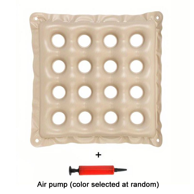 Cream Inflatable Seat Cushions for Pressure Relief, Wheelchair Air Cushion for Bed Sore, Comfortable Waffle Pads,Eco-friendly PVC Portable Breathable — image 2