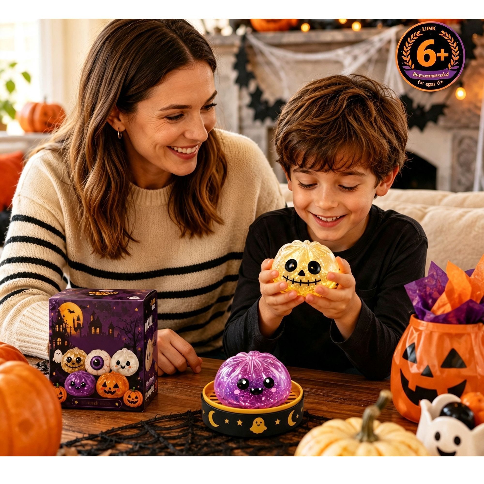 Cute Ghost Squishy Squeeze Toy, Stress Relief Sensory Toy, Christmas & Halloween Party Decor Gift, Lovely Ghost Design ā image 4