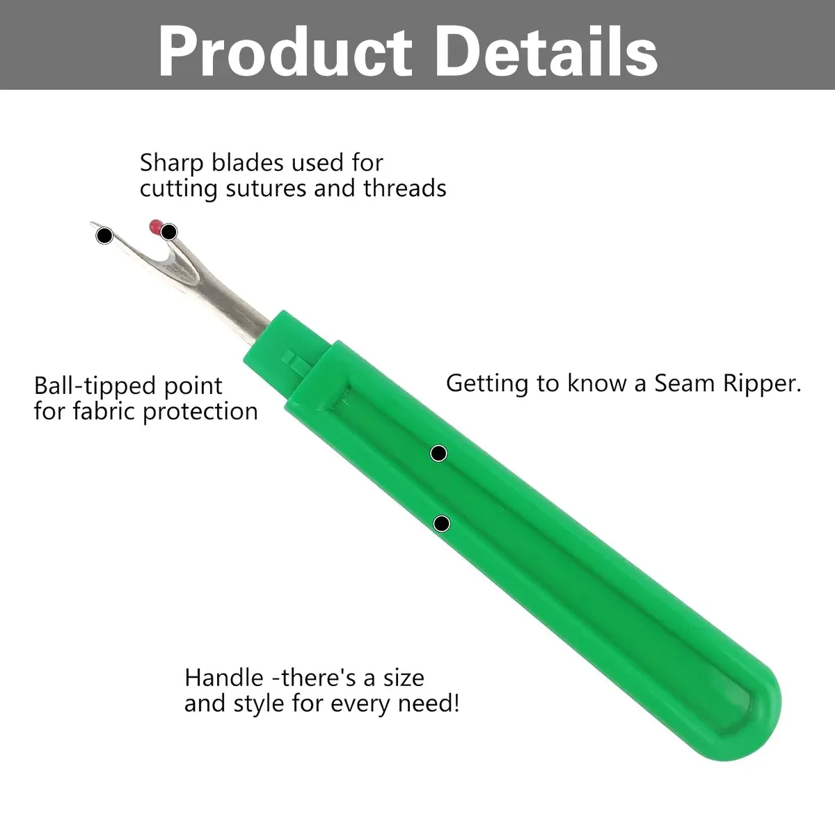 5 PCS Colorful Seam Ripper Assortment Thread Remover Kit Durable Easy to Use — image 4