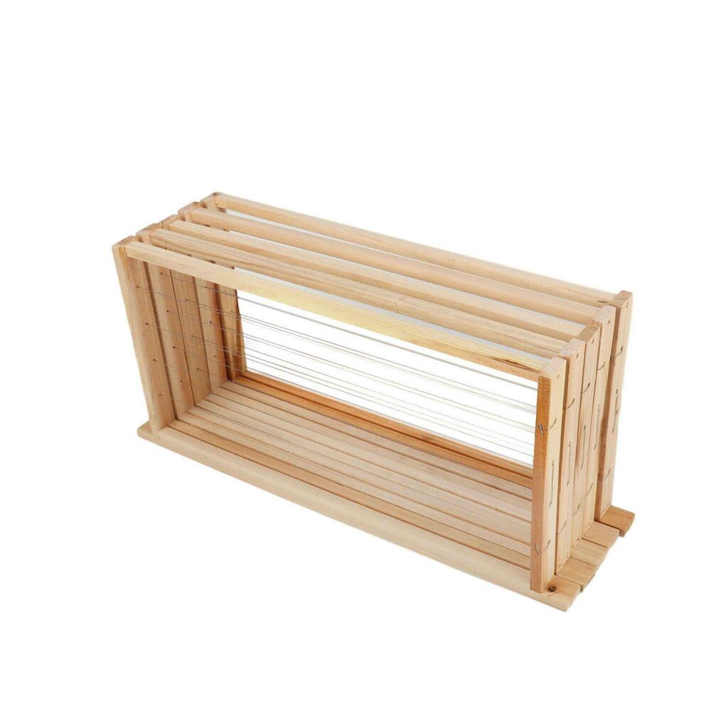 10x Wire Beehive Frame Assembled Wood Steel Unwaxed Deep Hive Frames Beekeeping — image 5