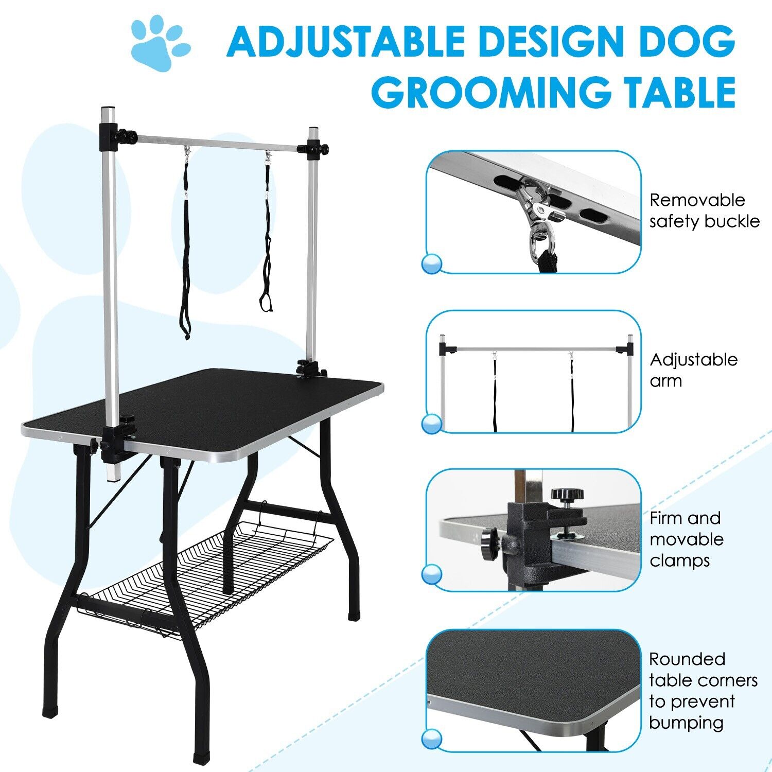 Adjustable Pet Grooming Table for Australian Cattle Dog, Foldable — image 4
