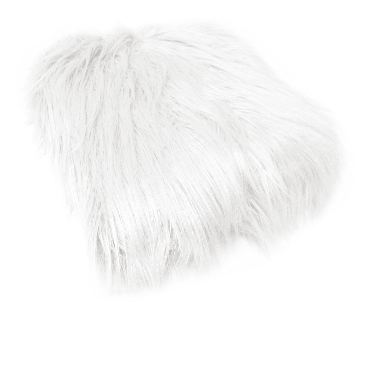 Mia Luxury Long Hair Faux Fur Throw Rug 127 × 152 cm White
