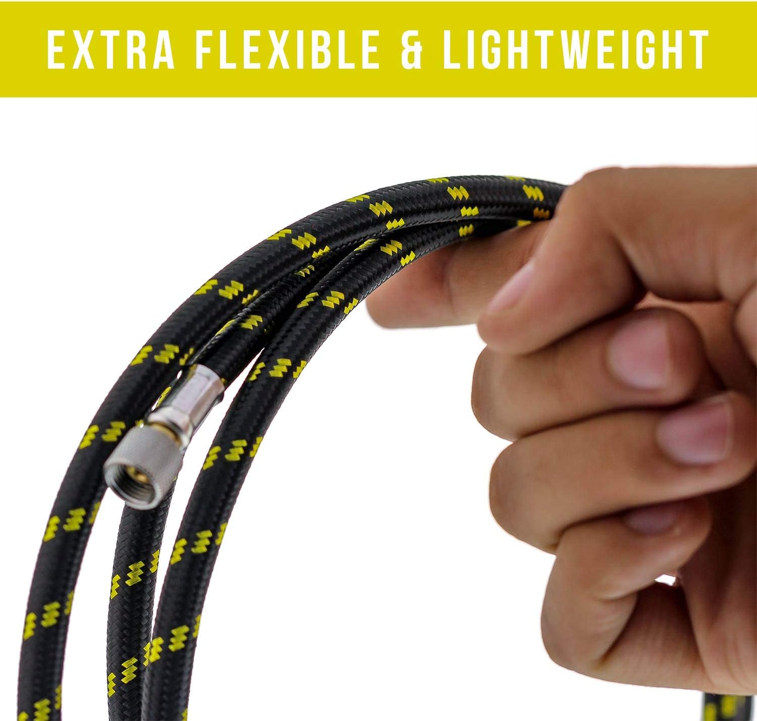 Premium 10 Foot Nylon Braided Airbrush Hose with Standard 1/8" Size Fittings on Both Ends (Hose Color May Vary) โ image 4