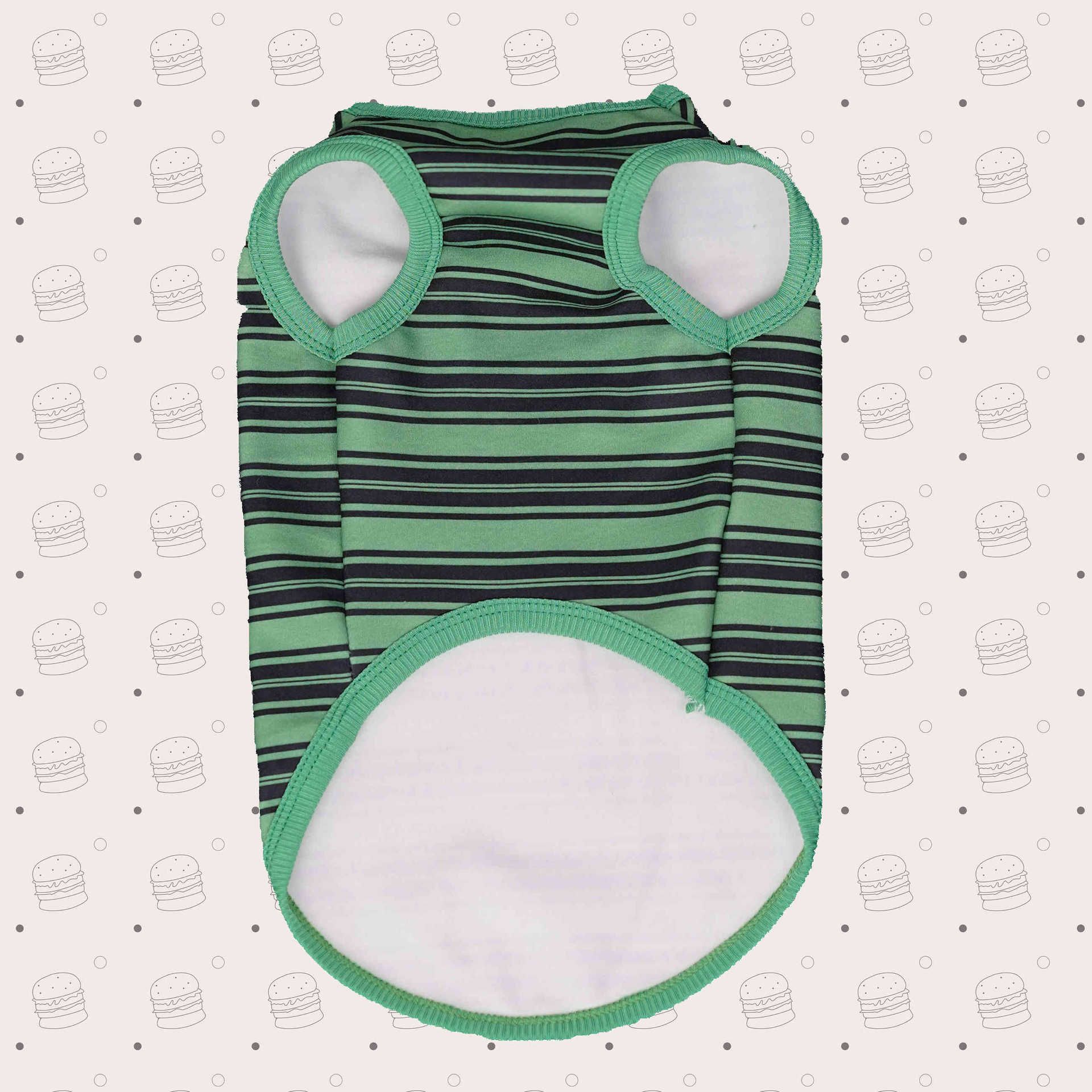 Dog Vest Warm Striped German Velvet Pet Clothes Blue stripes [derong can be worn as a base or outer wear] Xs [recommended 0.5-1.4kg ] — image 5