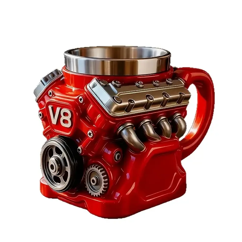 V8 Engine Mug: A must-have for car enthusiasts. Hold the engine in your hand, sip with speed and passion — image 2
